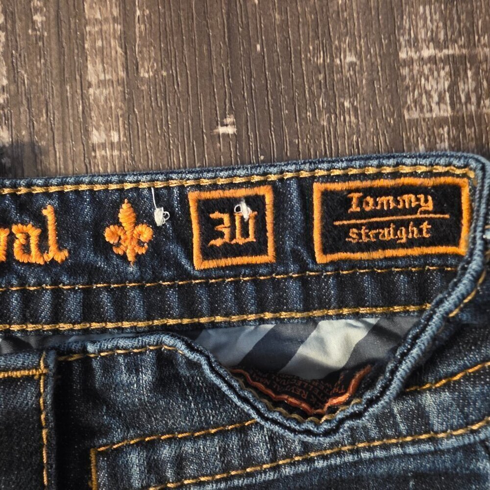Men's Rock Revival Tommy Straight Leg Blue Jeans Size 30 - Picture 7 of 13